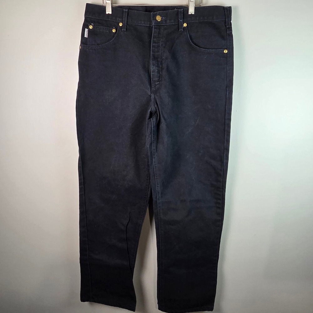 Carhartt B16 BLK Jeans Mens 36x32 Fits 36x30 Vtg USA Made Relaxed Fit Workwear